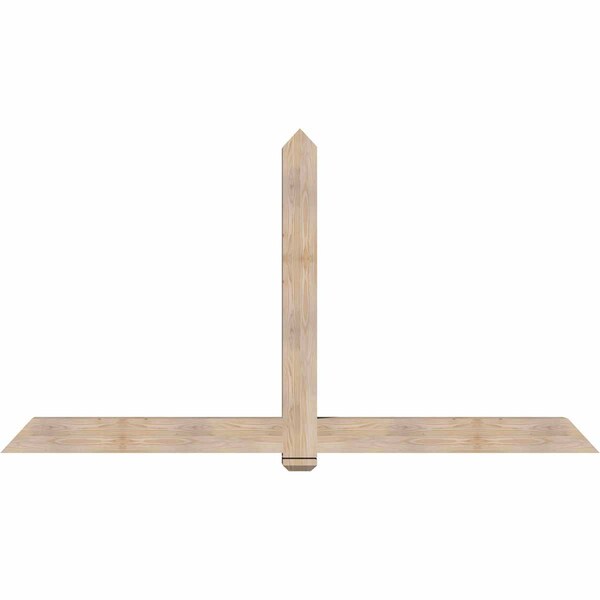 Ekena Millwork Eugene Smooth Timber Gable Bracket, Douglas Fir, 96"W x 52"H x 5 1/2"D x 5 1/2"F, 13/12 Pitch GBW096X52X0606EUG00SDF - main